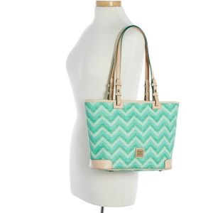 Dooney and burke chevron tote purse